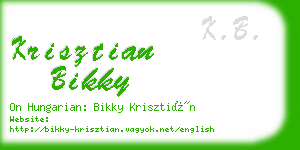 krisztian bikky business card